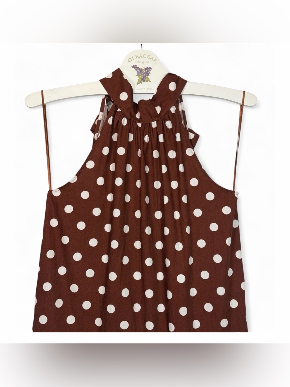 ANTHROPOLOGIE MAEVE Women’s Halter Drop Waist Polka Dot Print Midi Dress Size XS - Picture 8 of 13